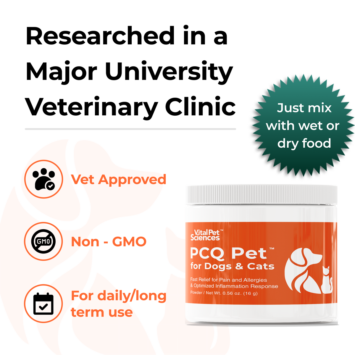 PCQ Pet™ Joint and Inflammation Relief for Dogs and Cats