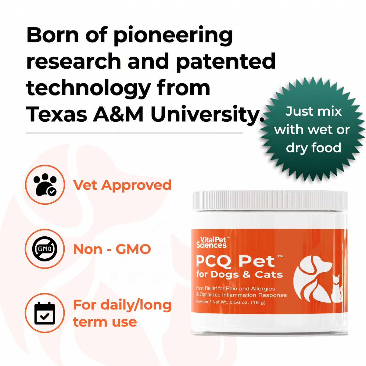 PCQ Pet™ Joint and Inflammation Relief for Dogs and Cats